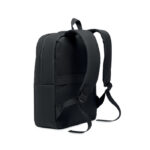 15" Laptop-Rucksack Schwarz, geöffnet dargestellt