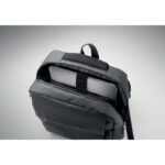 15" Laptop-Rucksack Grau, Detailaufnahme des Materials