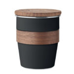 Einwandiger Becher 350 ml Schwarz als Werbeartikel mit Logodruck