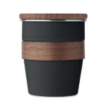 Einwandiger Becher 350 ml Schwarz von oben