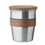 Einwandiger Becher 350 ml Silber als Werbeartikel mit Logodruck