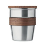 Einwandiger Becher 350 ml Silber von oben