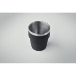 Doppelwandiger Trinkbecher 250 Schwarz, Detailaufnahme des Materials