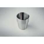 Doppelwandiger Trinkbecher 250 Silber, Detailaufnahme des Materials