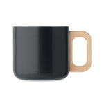 Doppelwandiger Becher 350 ml Schwarz, Rückansicht