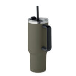 Doppelwandiger Trinkbecher Gruen, Seitenansicht