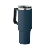 Doppelwandiger Trinkbecher Blau, Seitenansicht