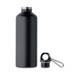 Doppelwandige Flasche 500 ml Schwarz, geöffnet dargestellt