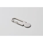Einkaufswagenchip Silber, Detailaufnahme des Materials