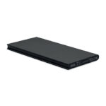 8000 mAh Powerbank Schwarz, geöffnet dargestellt