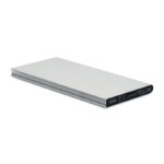 8000 mAh Powerbank Silber, geöffnet dargestellt