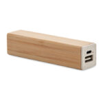 Powerbank 2.600 mAh im Bambusgehäuse als Werbeartikel mit Gravur