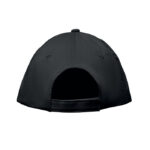 Baseball cap 5 panels 180gr Schwarz, Rückansicht