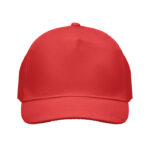 Baseball cap 5 panels 180gr Rot von oben
