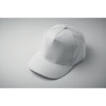 Baseball cap 5 panels 180gr Weiß, Detailaufnahme des Materials