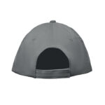 Baseball cap 5 panels 180gr Grau, Rückansicht