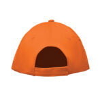 Baseball cap 5 panels 180gr Orange, Rückansicht