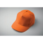 Baseball cap 5 panels 180gr Orange, Detailaufnahme des Materials