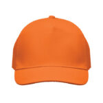 Baseball cap 5 panels 180gr Orange von oben