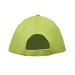 Baseball cap 5 panels 180gr Gruen, Rückansicht