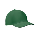 Baseball cap 5 panels 180gr Gruen als Werbeartikel mit Logodruck