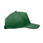 Baseball cap 5 panels 180gr Gruen, Seitenansicht
