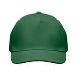 Baseball cap 5 panels 180gr Gruen von oben
