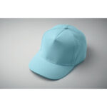 Baseball cap 5 panels 180gr Blau, Detailaufnahme des Materials