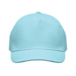 Baseball cap 5 panels 180gr Blau von oben