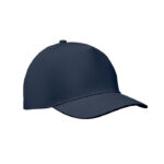 Baseball cap 5 panels 180gr Blau als Werbeartikel mit Logodruck