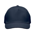 Baseball cap 5 panels 180gr Blau von oben
