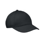 5-Panel-Baseball-Cap Kinder Schwarz als Werbeartikel mit Logodruck