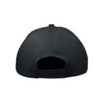 5-Panel-Baseball-Cap Kinder Schwarz, Detailaufnahme des Materials