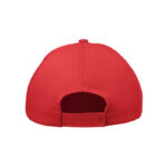 5-Panel-Baseball-Cap Kinder Rot, Detailaufnahme des Materials