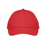 5-Panel-Baseball-Cap Kinder Rot, Seitenansicht