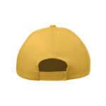 5-Panel-Baseball-Cap Kinder Gelb, Detailaufnahme des Materials