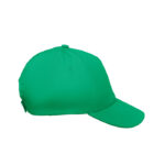 5-Panel-Baseball-Cap Kinder Gruen, geöffnet dargestellt