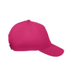 5-Panel-Baseball-Cap Kinder Rosa, geöffnet dargestellt