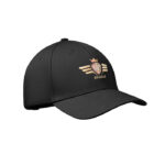 Baseball Kappe 6 Panels Schwarz, Seitenansicht