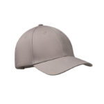 Baseball Kappe 6 Panels Grau als Werbeartikel mit Logodruck