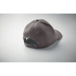 Baseball Kappe 6 Panels Grau, Detailaufnahme des Materials