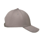 Baseball Kappe 6 Panels Grau, Seitenansicht