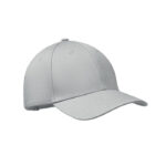 Baseball Kappe 6 Panels Silber als Werbeartikel mit Logodruck