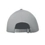 Baseball Kappe 6 Panels Silber, Rückansicht