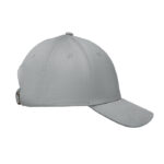 Baseball Kappe 6 Panels Silber, geöffnet dargestellt