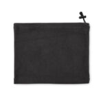 Fleece-Mehrzweckmütze Schwarz, Rückansicht