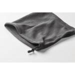 Fleece-Mehrzweckmütze Grau, Detailaufnahme des Materials