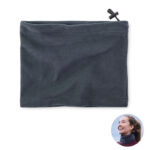 Fleece-Mehrzweckmütze Blau als Werbeartikel mit Logodruck