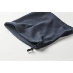 Fleece-Mehrzweckmütze Blau, Detailaufnahme des Materials