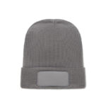 Beanie RPET-Polyester Grau als Werbeartikel mit Logodruck